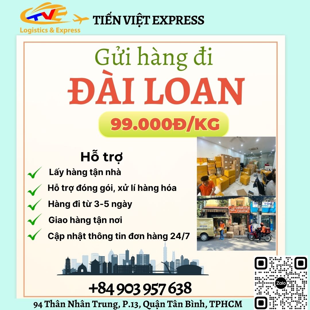 Gửi hàng đi Đài Loan - Tiến Việt Express